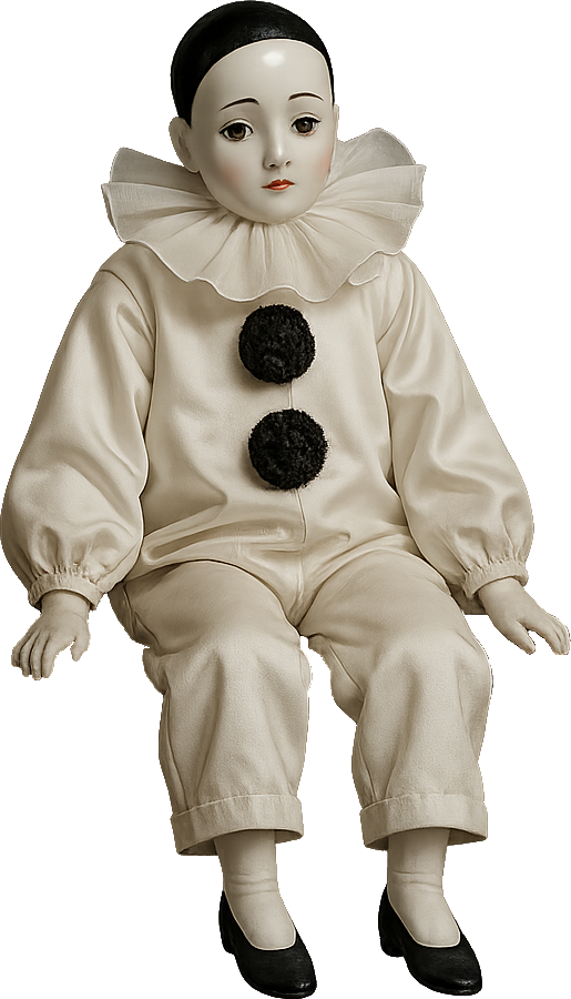 porcelain Pierrot doll